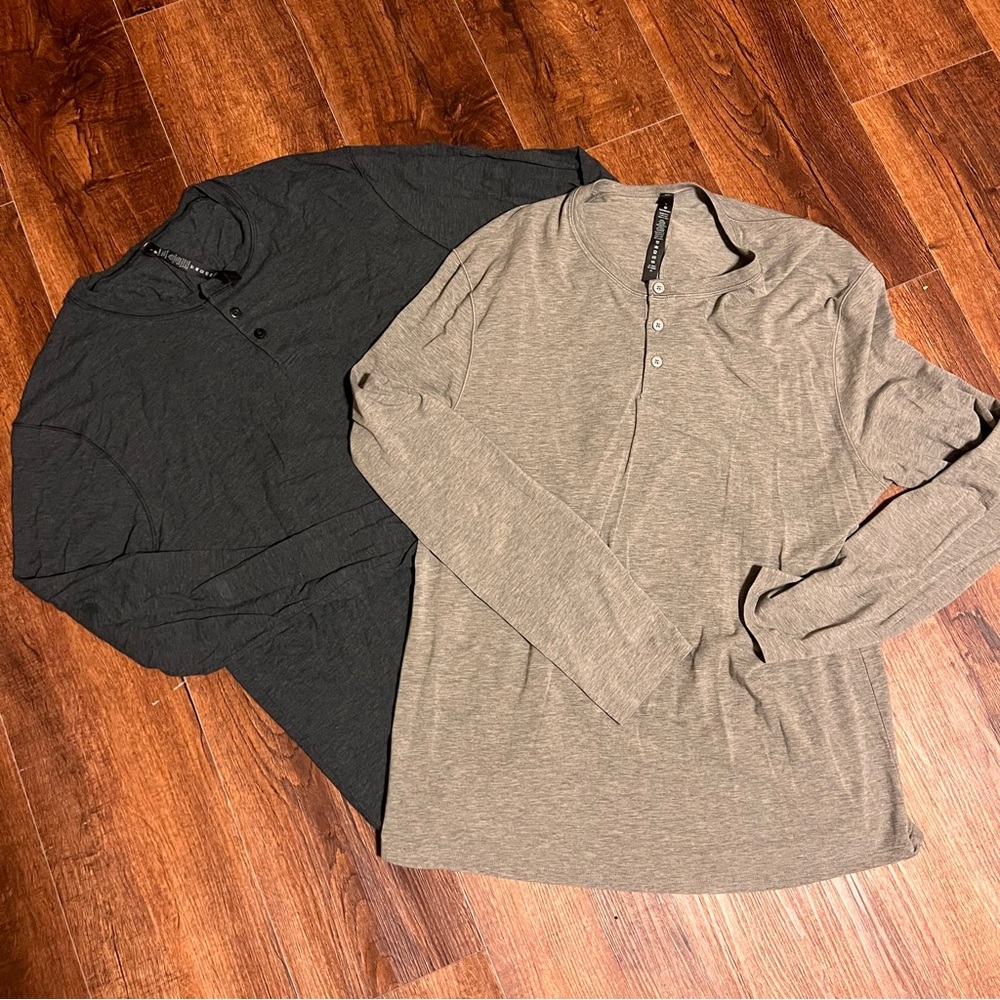 SET OF TWO Men’s Lululemon Fundamental Long Sleeve Henley